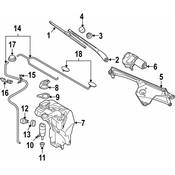 Audi VW Windshield Washer Hose Holder - Genuine Audi VW 1H0971845C