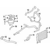 Audi VW Radiator Coolant Hose - Genuine Audi VW 1HM121101B