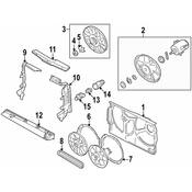 Volkswagen Radiator Support Baffle - Genuine VW 1HM121343