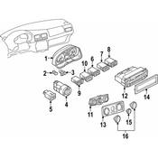 VW HVAC Temperature Control Panel - Genuine VW 1J0819045F