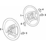 VW Steering Wheel Radio Controls - Genuine VW 1J0959537F