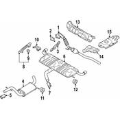 Volkswagen Exhaust Muffler - Genuine Volkswagen 1K0253209CR