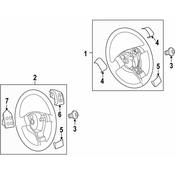 Volkswagen Steering Wheel Trim - Genuine VW 1K0419685M44U