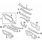 Volkswagen Cowl Insulator - Genuine VW 1K1863864D