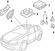 VW Parking Aid Sensor Bracket - Genuine VW 1K5919486A