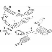 Volkswagen Exhaust Muffler - Genuine VW 1K6253181JQ