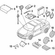 VW Radio Control Unit - Genuine VW 1Q0035274LX