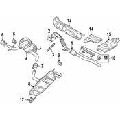 Volkswagen Exhaust Muffler - Genuine Volkswagen 1Q0253609P