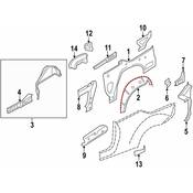 VW Wheel Housing Side Panel - Genuine VW 1Q0809412A