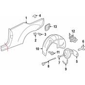 Volkswagen Fuel Filler Door - Genuine VW 1Q0809857GRU