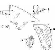 VW Quarter Glass Seal - Genuine VW 1Q0837673D