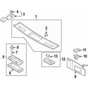 Volkswagen Sun Visor - Genuine VW 1Q0857552J3H8