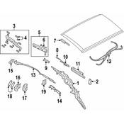 VW Convertible Top Cable - Genuine VW 1Q0871328A