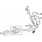 VW Convertible Top Hydraulic Line - Genuine VW 1Q0871619B
