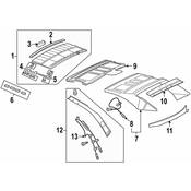 Volkswagen Sunroof Opening Trim - Genuine VW 1Q0871943D88U