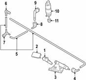 Volkswagen Headlight Washer Nozzle Clip - Genuine VW 1Q0955109GRU