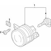 Volkswagen Fog Light - Genuine VW 1T0941700B