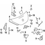 Volkswagen Deck Lid Latch - Genuine VW 1Y0827505C01C