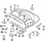 VW Convertible Top Latch Bracket - Genuine VW 1Y0871108
