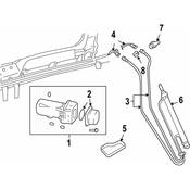 VW Convertible Top Hydraulic Line - Genuine VW 1Y0871794A