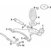 Volkswagen Shock Mount Washer - Genuine VW 251413431