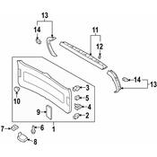 Volkswagen Liftgate Trim Panel Clip - Genuine VW 2E0867208