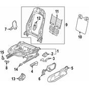 Audi VW Seat Back Recliner Adjustment Handle - Genuine Audi VW 2G0881091
