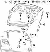 Volkswagen Hatch Seal - Genuine VW 2GJ827705A