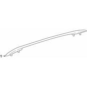 Volkswagen Roof Luggage Carrier Side Rail - Genuine VW 2GJ860043AUBN