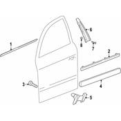 Audi VW Door Reveal Molding - Genuine Audi VW 3B0837901A041