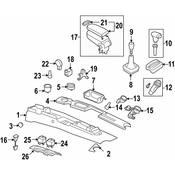 Volkswagen Console Armrest - Genuine VW 3B0864209RKWP