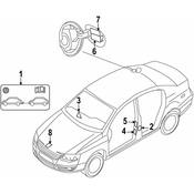 VW Air Bag Information Label - Genuine VW 3C0010627P