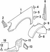 Volkswagen Fender Liner Extension - Genuine VW 3C0805912A9B9