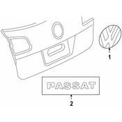 VW Hatch Emblem - Genuine VW 3C0853675G739