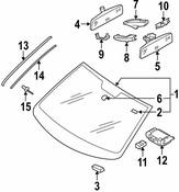Volkswagen Windshield Molding - Genuine VW 3C0854327B5AP