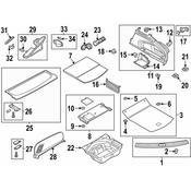 Audi VW Cargo Cover Bracket - Genuine Audi VW 3C08645239B9