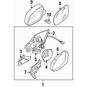 Volkswagen Door Mirror - Genuine VW 3C1857508DM9B9