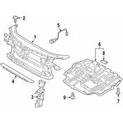 VW Radiator Support Air Deflector - Genuine VW 3C8121330B