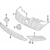 VW Grille Emblem - Genuine VW 3C8853601AFXC