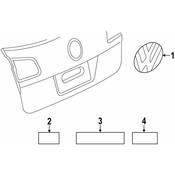 VW Deck Lid Emblem - Genuine VW 3C8853687D739