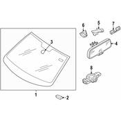 Volkswagen Interior Rear View Mirror Cover - Genuine VW 3C8857304B82V
