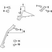 VW Interior Quarter Panel Trim Panel - Genuine VW 3C8867241DPB7
