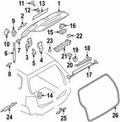 Volkswagen Liftgate Lock Actuator - Genuine VW 3C9827383H