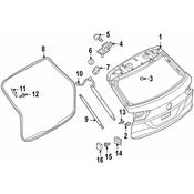 Volkswagen Hatch Seal - Genuine VW 3CM827705A5AP