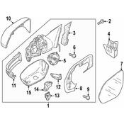 Volkswagen Door Mirror - Genuine VW 3CM857508B9B9