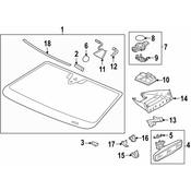 Volkswagen Interior Rear View Mirror Cover - Genuine VW 3CM85759382V