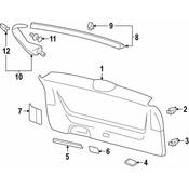 Volkswagen Liftgate Trim - Genuine VW 3CM867704A82V