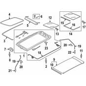 Volkswagen Sunroof Cover - Genuine VW 3CM877307FG2