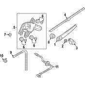 Volkswagen Back Glass Wiper Motor - Genuine VW 3CM955711