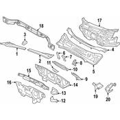 VW Radiator Support Panel Reinforcement - Genuine VW 3CN806239